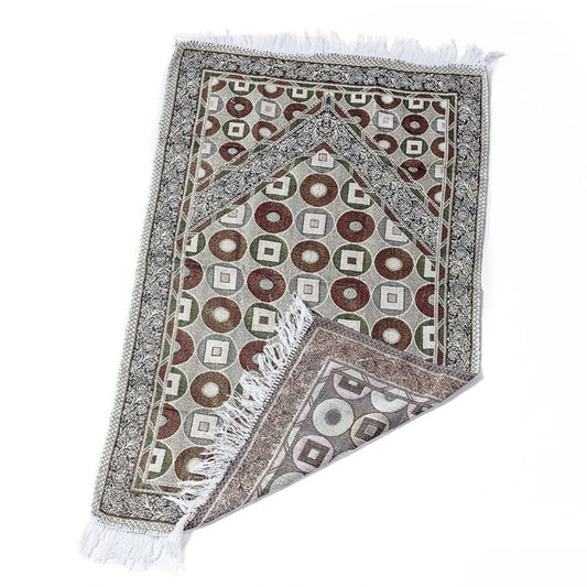 Muslims Prayer Mat Rugs with Tassels Bag Travel Portable Flower Pattern Islamic Carpet Blanket Home Decors 105x65cm