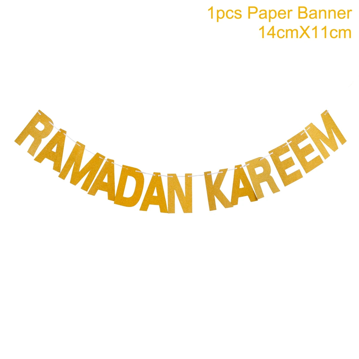 Eid Mubarak Paper Banner Ramadan Mubarak Banner Kareem Ramadan Decoration 2025 for Home Islamic Muslim Party Decor Eid Al Adha