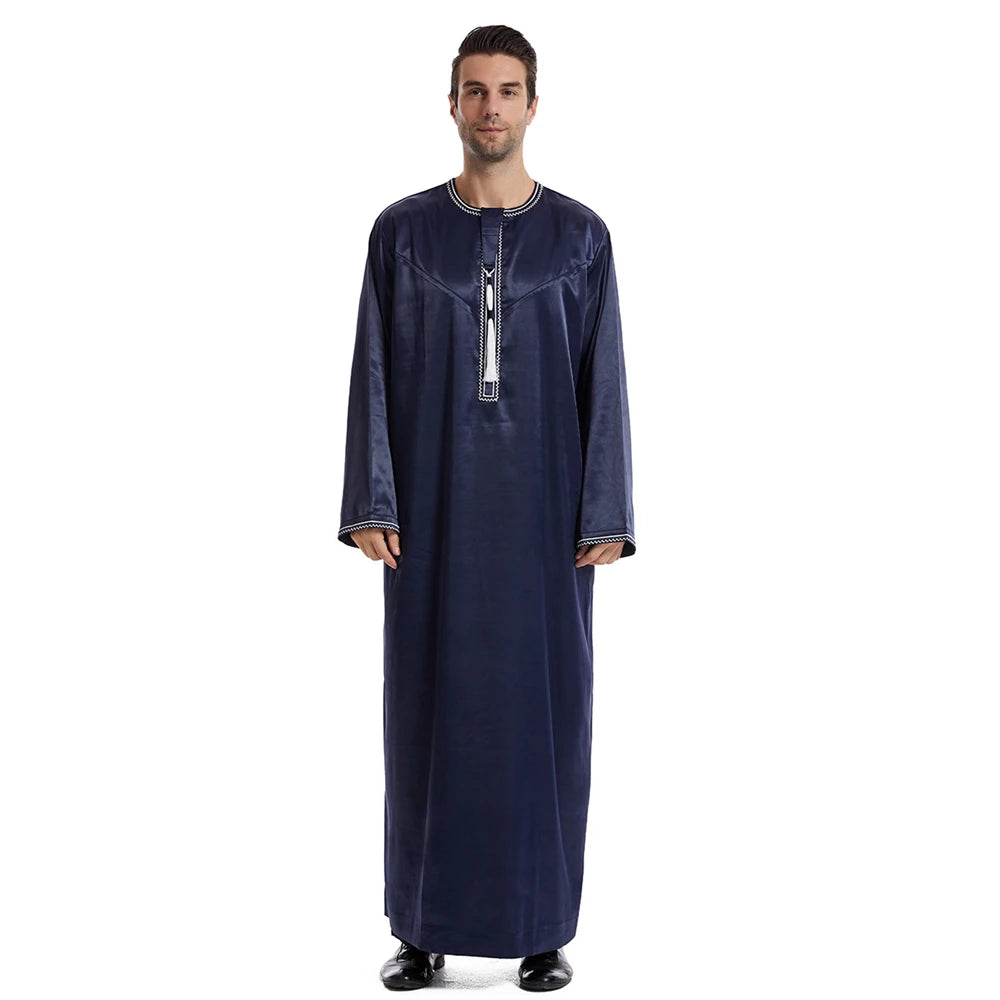 Saudi Arabic Robe Men Muslim Dress Tassel Abaya Dubai Kaftan Islamic Clothing Eid Djellaba Ramadan Jubba Thobe Daffah Dishdasha