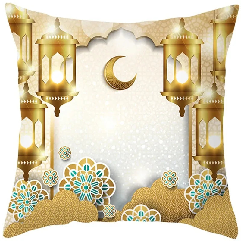 EID Mubarak Decor Cushion Cover Aid Ramadan Decorations 2024 Islamic Muslim Decor Ramadan Kareem EID Al Adha Ramada Pillowcase