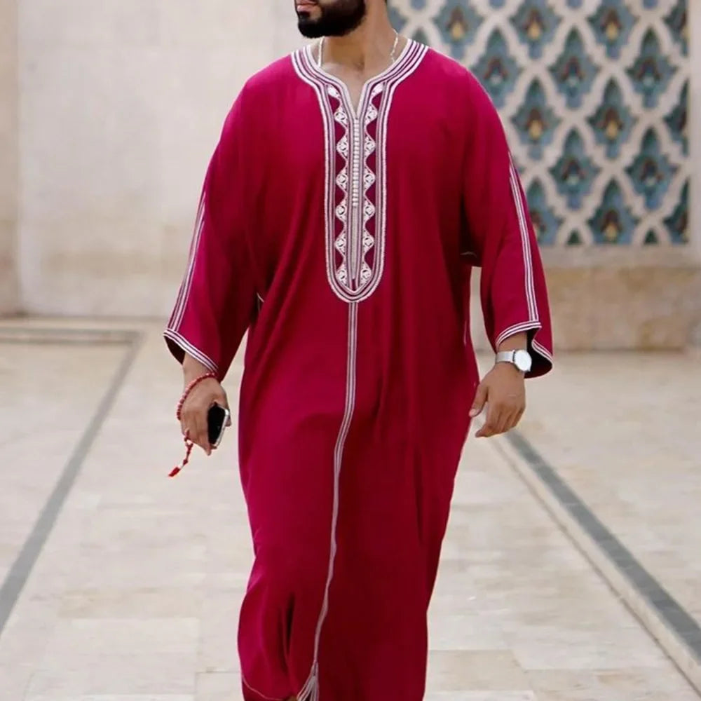 2024 Traditional Muslim Eid Thobe for Men Jubba