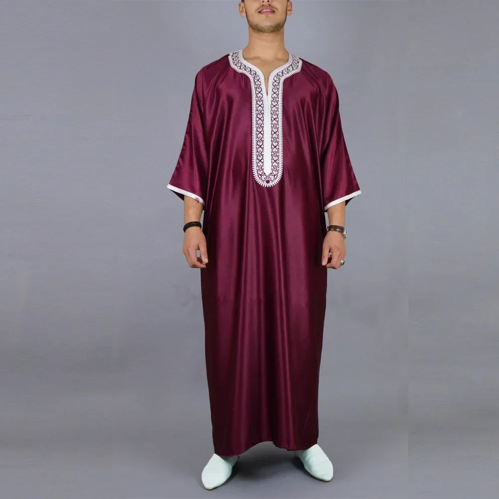 2024 Traditional Muslim Eid Thobe for Men Jubba