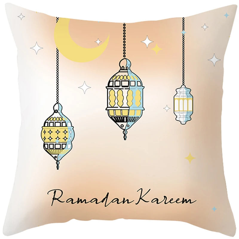 EID Mubarak Decor Cushion Cover Aid Ramadan Decorations 2024 Islamic Muslim Decor Ramadan Kareem EID Al Adha Ramada Pillowcase