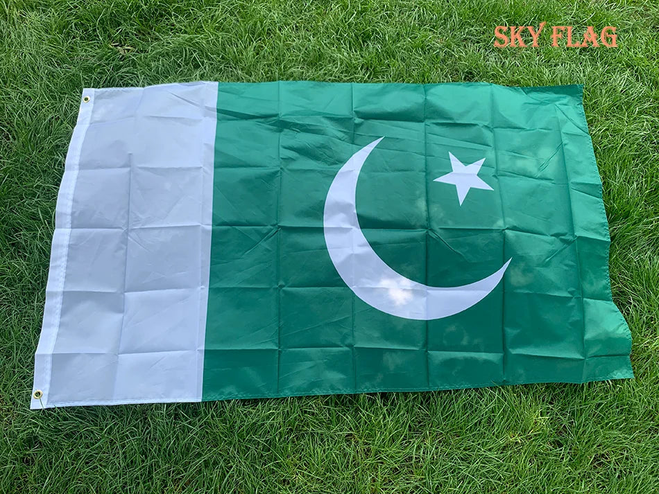 Pakistan Flag 90x150cm Polyester PK PAK FLAG Party Supplies Home Decor Double Sided Bunting Banners Festive Articles