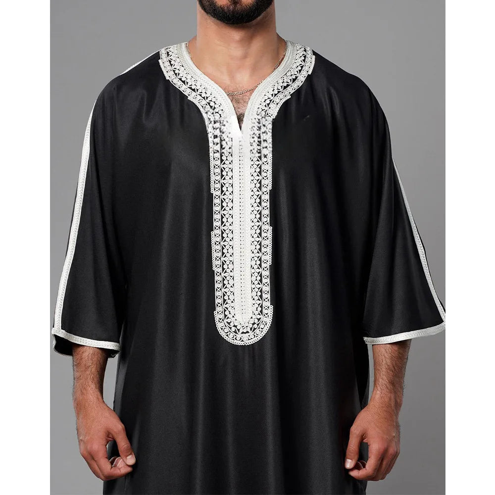 2025 New Men's Embroidered Jubba