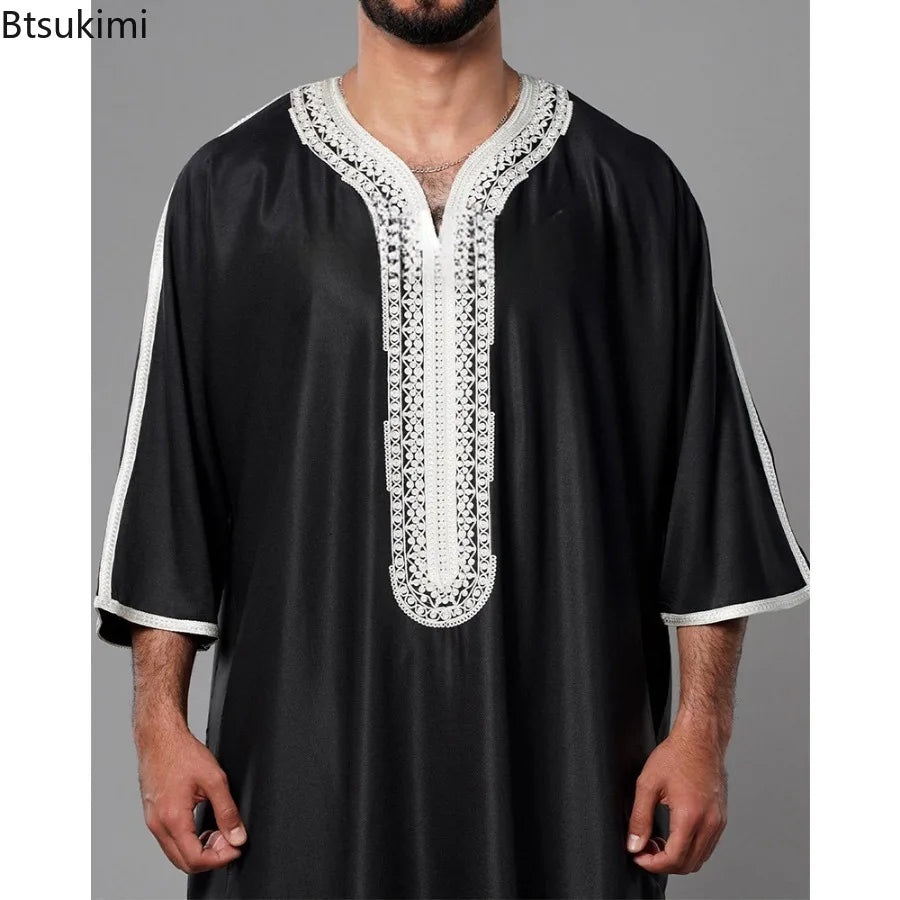 2025 New Men's Embroidered Jubba