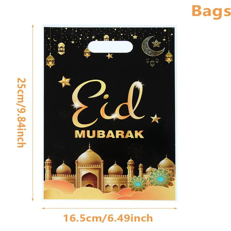 Eid Mubarak Handbag Candy Gift Bags Packaging Bag Ramadan Kareem Decor For Home 2025 Ramadan Muslim Islamic Party Decor Supplies