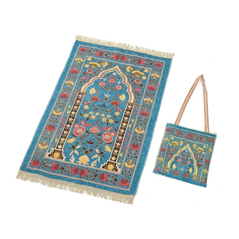 70x110cm Portable Muslim Prayer Mat with Tassels