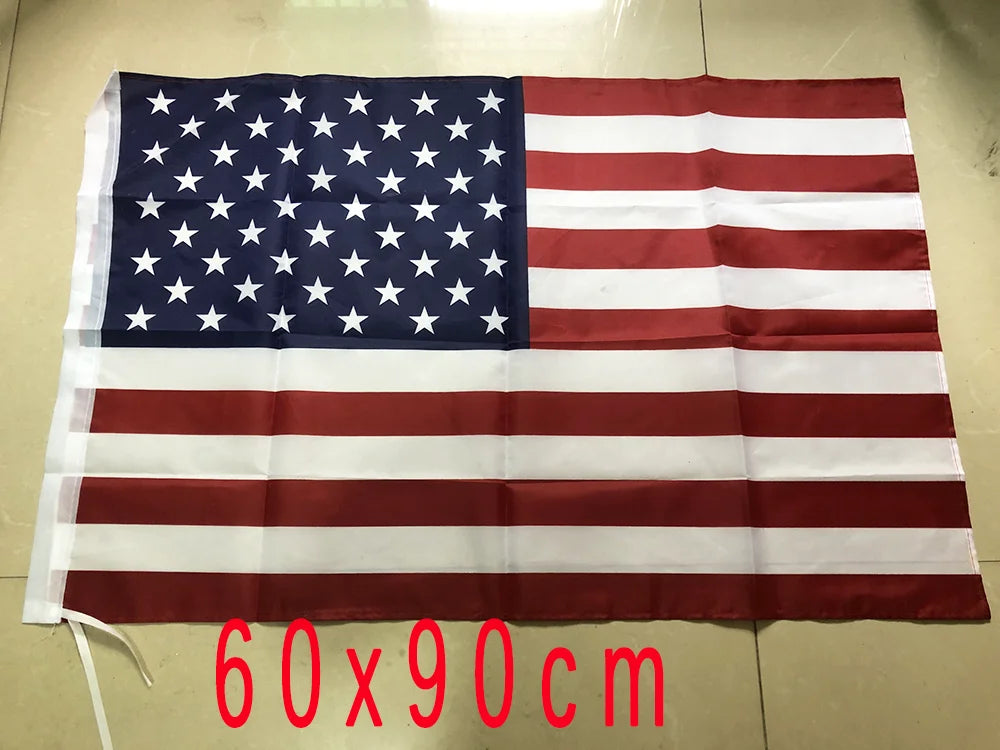 90X150CM us flag High Quality Double Sided Printed Polyester stars and stripes united states us usa american flag