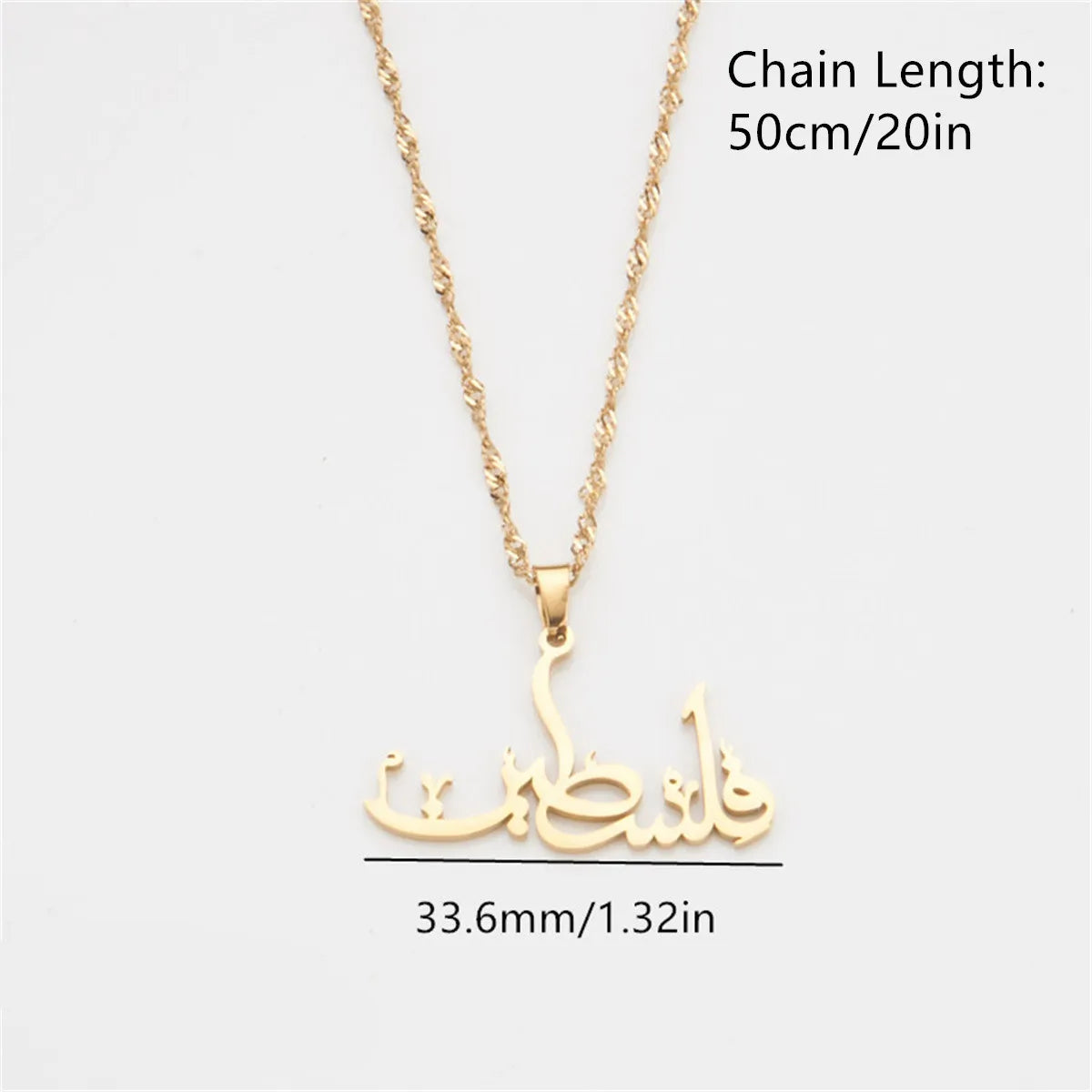 Hot selling stainless steel Arabic Palestinian pendant necklace for men and women