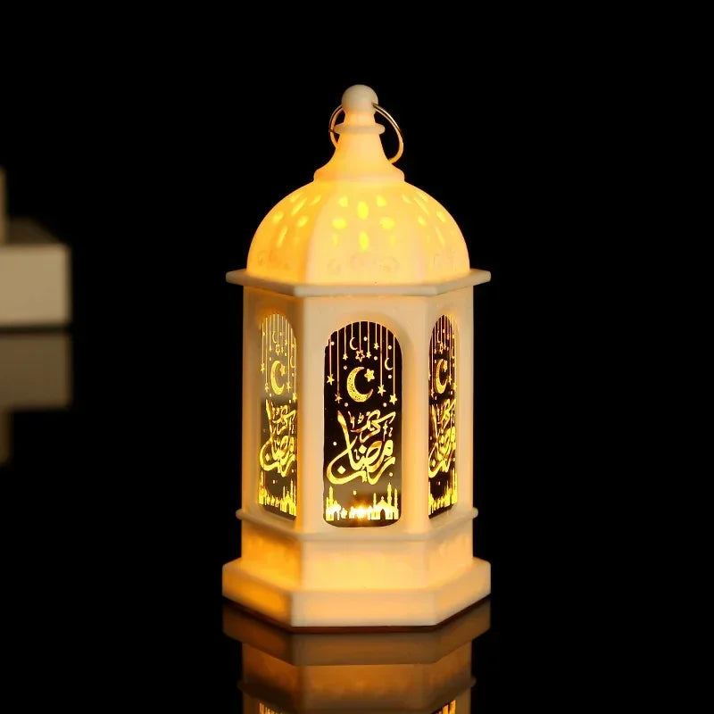 Muslim Ramadan Lantern Decor Ornament EID Mubarak LED Festival Night Light Eid Al Adha Gift Gurbang Ramadan Decoration for Home