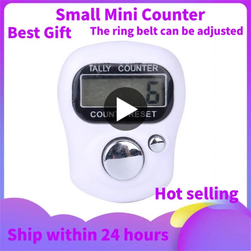 1PCS Electronic Digital Finger Ring Tally Counter Hand Held Knitting Row Counter Clicker NEW Mini Point Marker Counter LCD