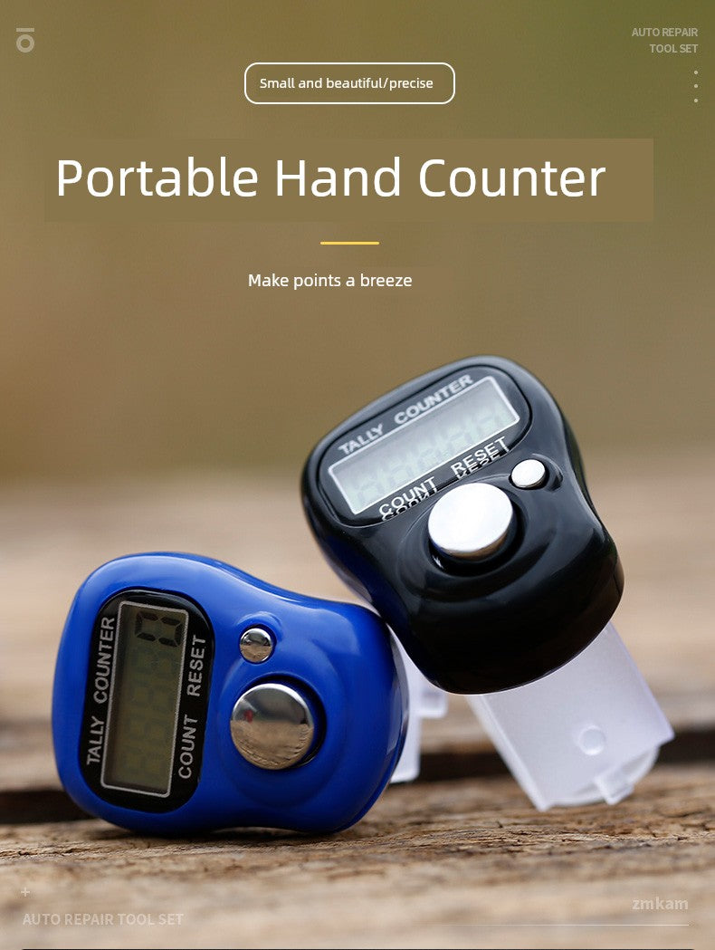 Counter Hand Press Digital Digital Display Point Counter Finger Tally Counter Ring Rings Passenger Flow Counting Handy Gadget