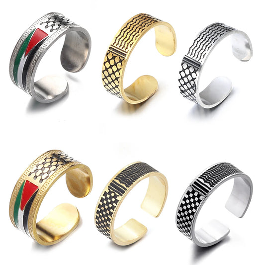 Stainless Steel Arabic Ring Jewelry For Women Men in Arab Jewelry