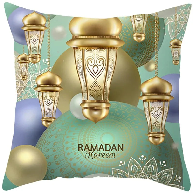 EID Mubarak Decor Cushion Cover Aid Ramadan Decorations 2024 Islamic Muslim Decor Ramadan Kareem EID Al Adha Ramada Pillowcase