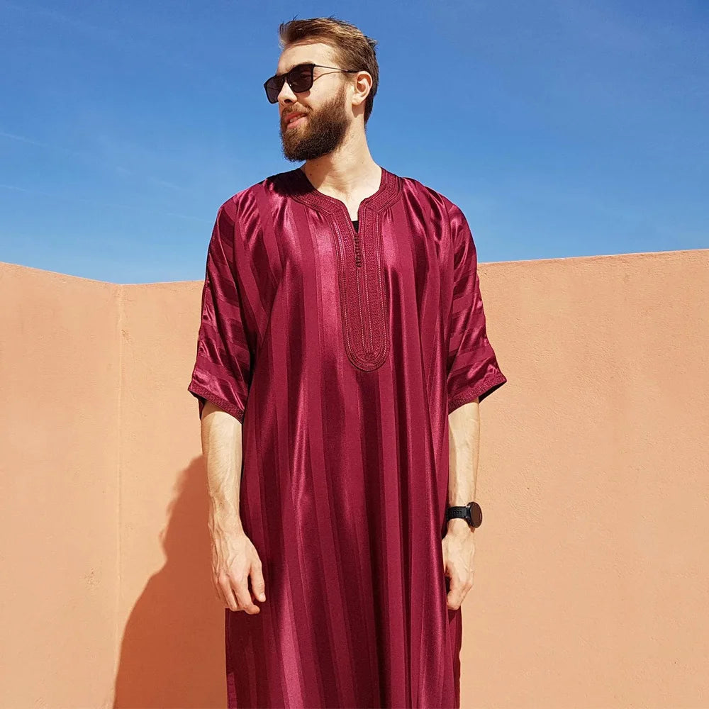 Men's Islamic Hoodie Thobe Jubba