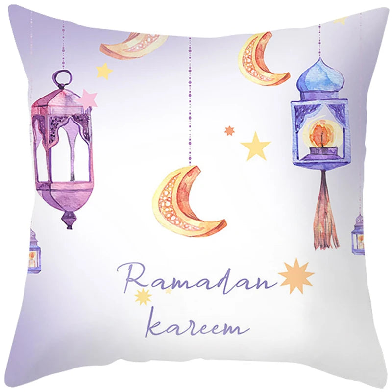 EID Mubarak Decor Cushion Cover Aid Ramadan Decorations 2024 Islamic Muslim Decor Ramadan Kareem EID Al Adha Ramada Pillowcase