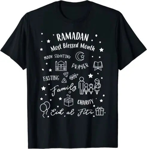 NEW Ramadan Blessed Month Muslim Islamic Ramadhan Eid al Fitr Gift T-Shirt S-3XL