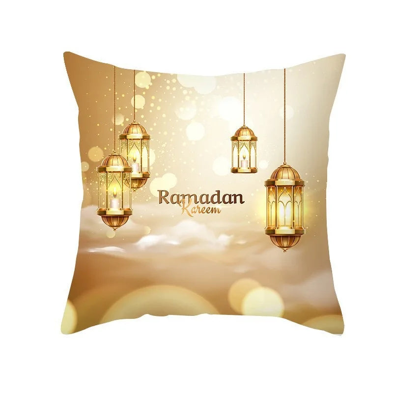 EID Mubarak Decor Cushion Cover Aid Ramadan Decorations 2024 Islamic Muslim Decor Ramadan Kareem EID Al Adha Ramada Pillowcase