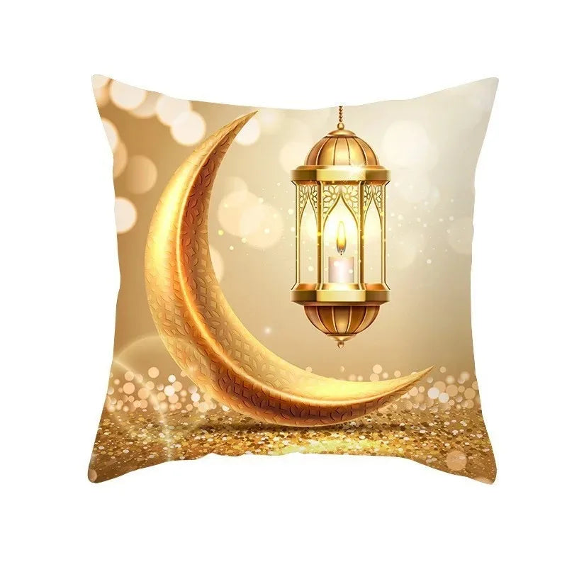 EID Mubarak Decor Cushion Cover Aid Ramadan Decorations 2024 Islamic Muslim Decor Ramadan Kareem EID Al Adha Ramada Pillowcase