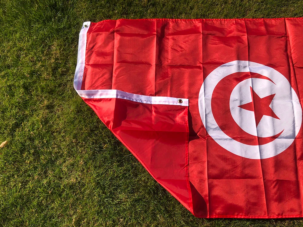 Tunisia flag 90x150cm Tunisie Flag Home Decorative Flags Banners 3x5 Feet National Flag Polyester outdoor Hanging Flying Flag