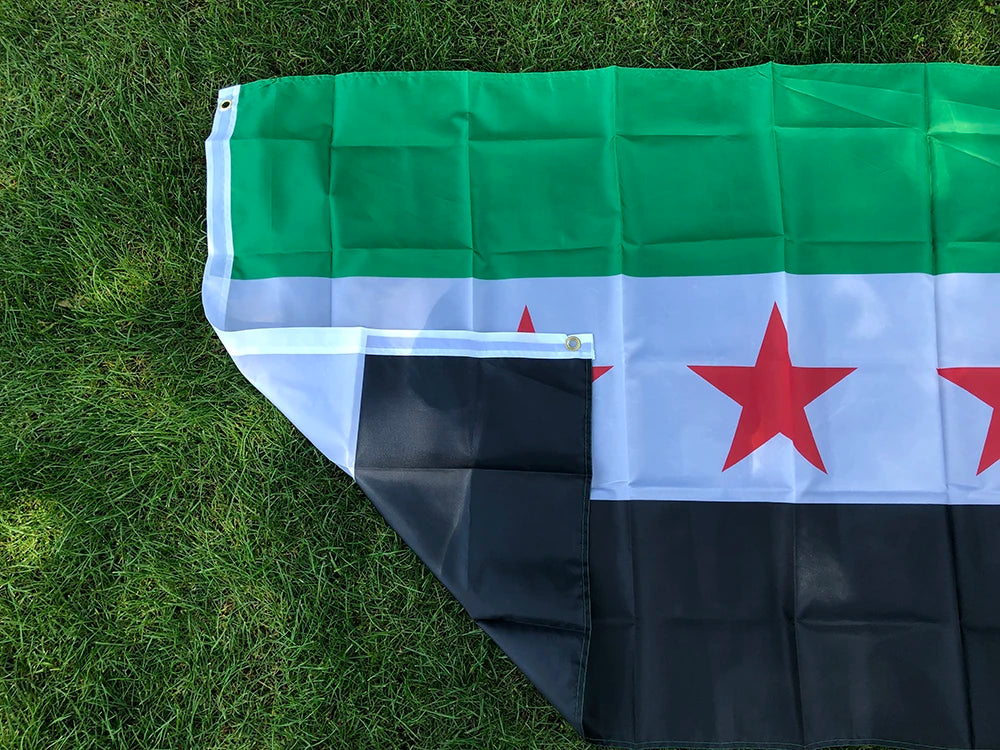 SKY FLAG Syria flag 90*150cm The Syrian Arab Republic Syrian three star flag Banner Hanging Home Decoration flags