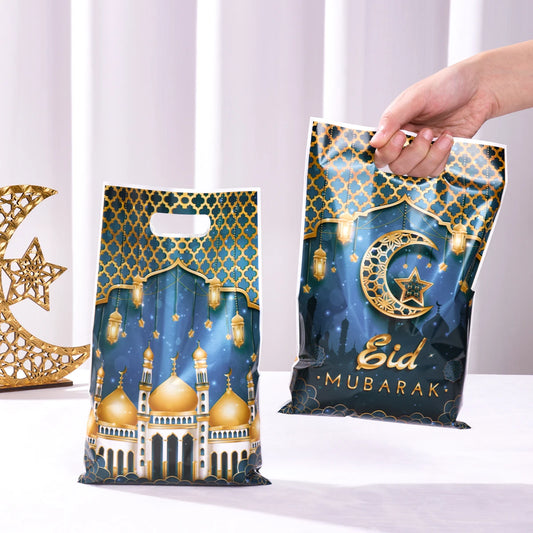 2025 Eid Mubarak Candy Bags Ramadan Decoration Gift Bags Cookie Packaging Ramadan Kareem Islamic Muslim Eid Al Fitr Party Bags