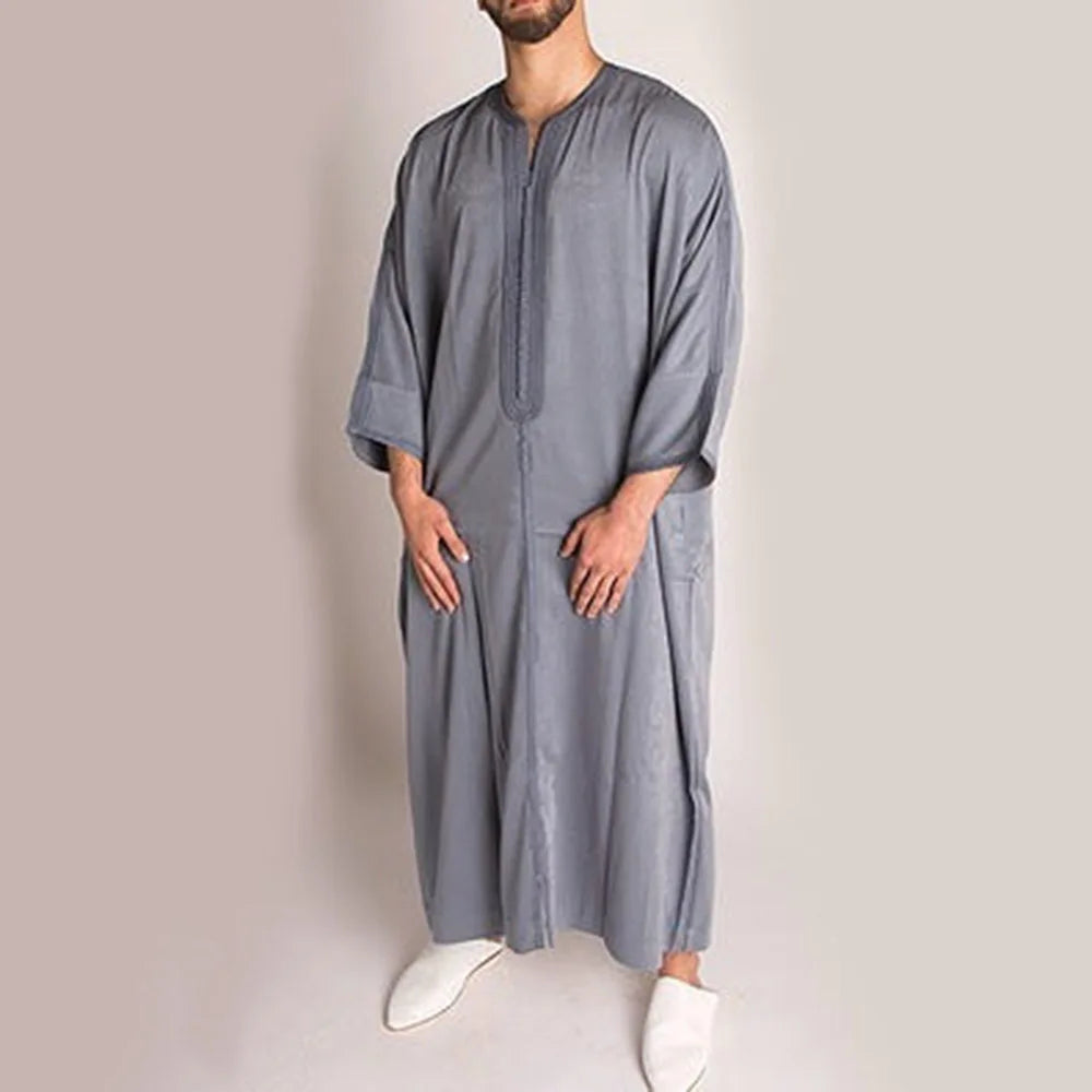 Men's Islamic Hoodie Thobe Jubba