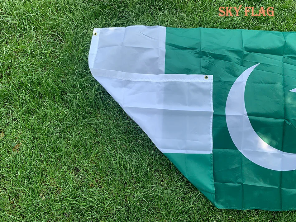 Pakistan Flag 90x150cm Polyester PK PAK FLAG Party Supplies Home Decor Double Sided Bunting Banners Festive Articles