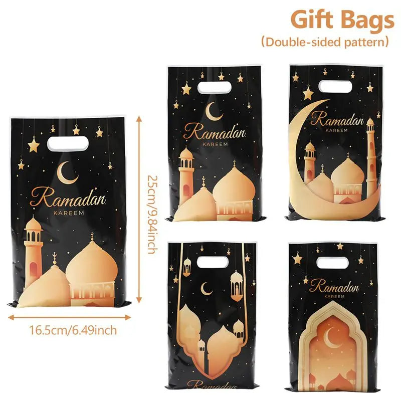 Eid Mubarak Handbag Candy Gift Bags Packaging Bag Ramadan Kareem Decor For Home 2025 Ramadan Muslim Islamic Party Decor Supplies