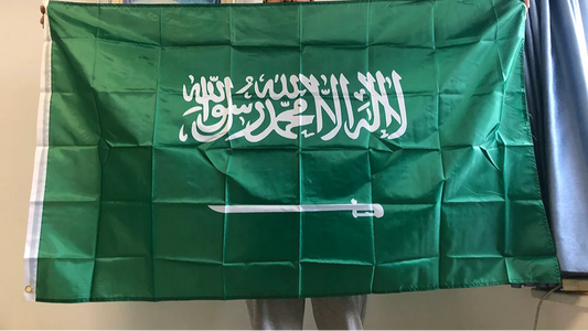 Saudi Arabia flag 90*150cm  Hanging Polyester Saudi Arabia National flag Banner For Decoration