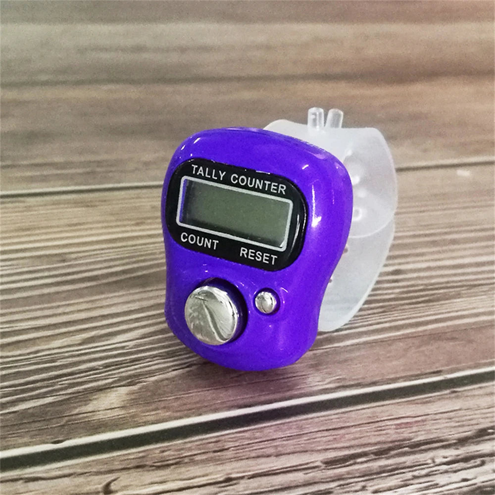 1Pc Mini Finger Counter LED Electric Digital Display With Light Tally Counter Stitch For Knitting Coaching Golf Toddler Soccer