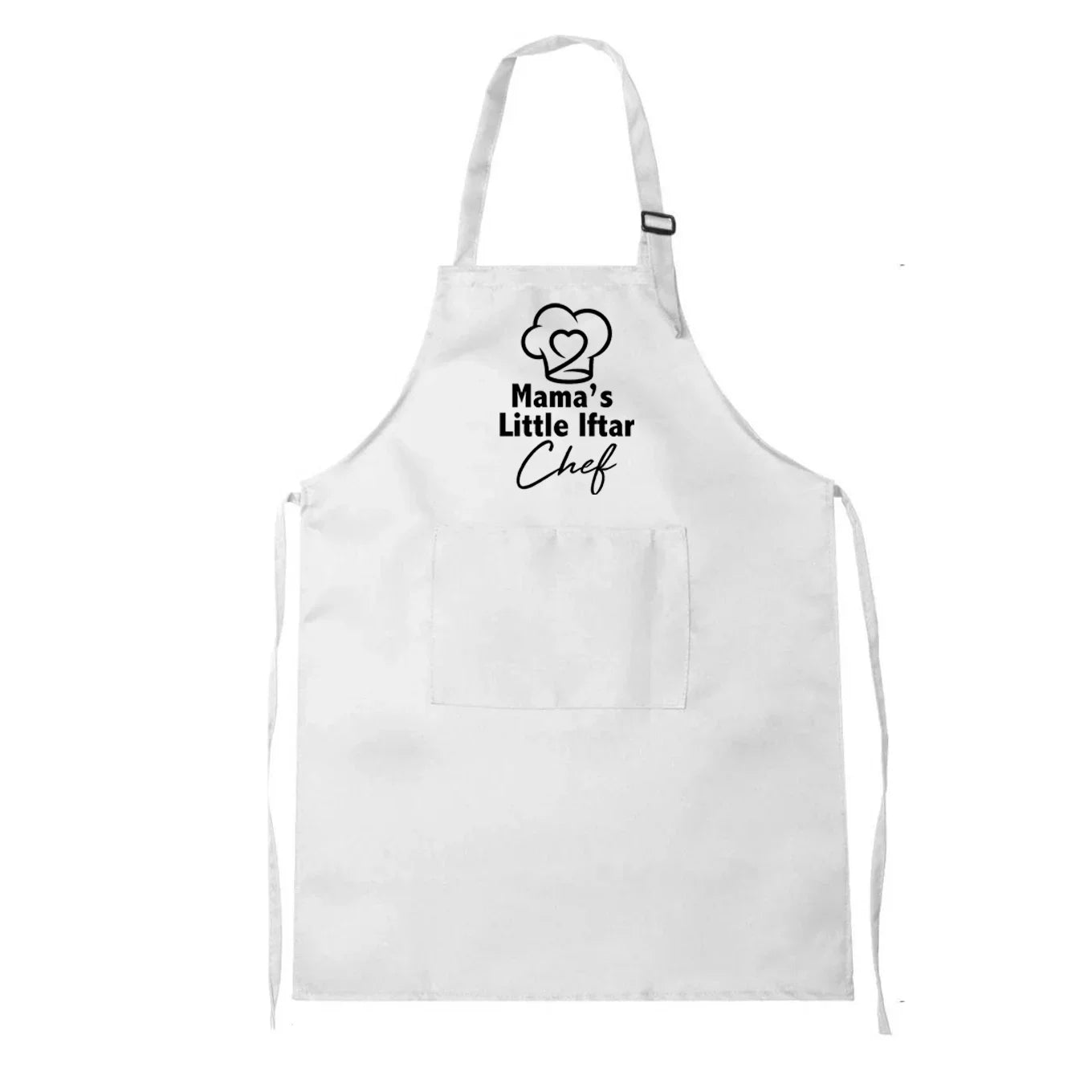 White Iftar Chef Eid Apron Ramadan Apron Little Iftar Helper Kids Apron Iftar Prep Crew for Ramadan Kitchen Decor Islamic Gift