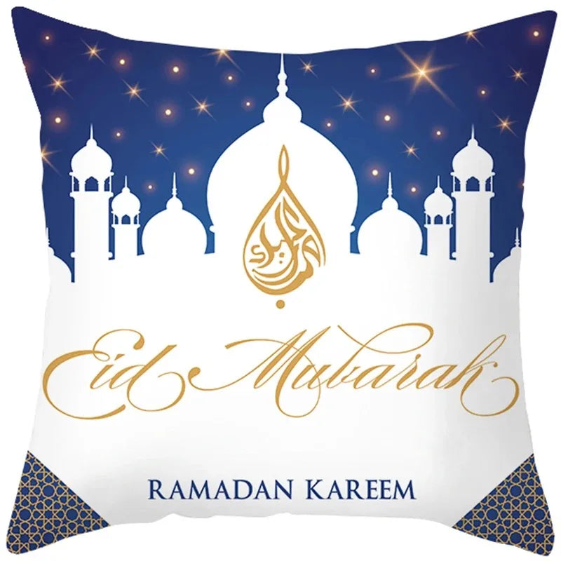 EID Mubarak Decor Cushion Cover Aid Ramadan Decorations 2024 Islamic Muslim Decor Ramadan Kareem EID Al Adha Ramada Pillowcase