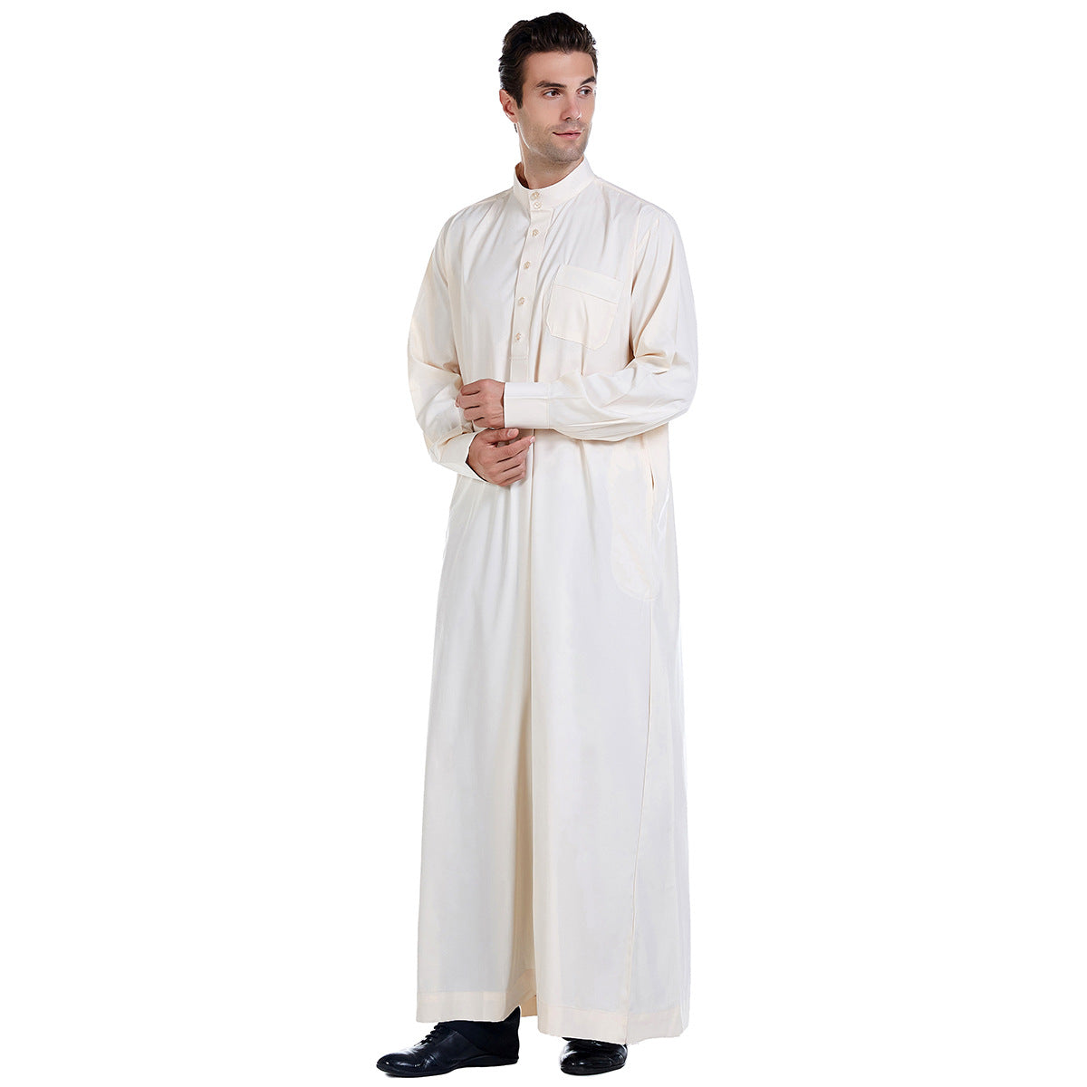 Dubia High-Quality White Abaya for Men Jubba