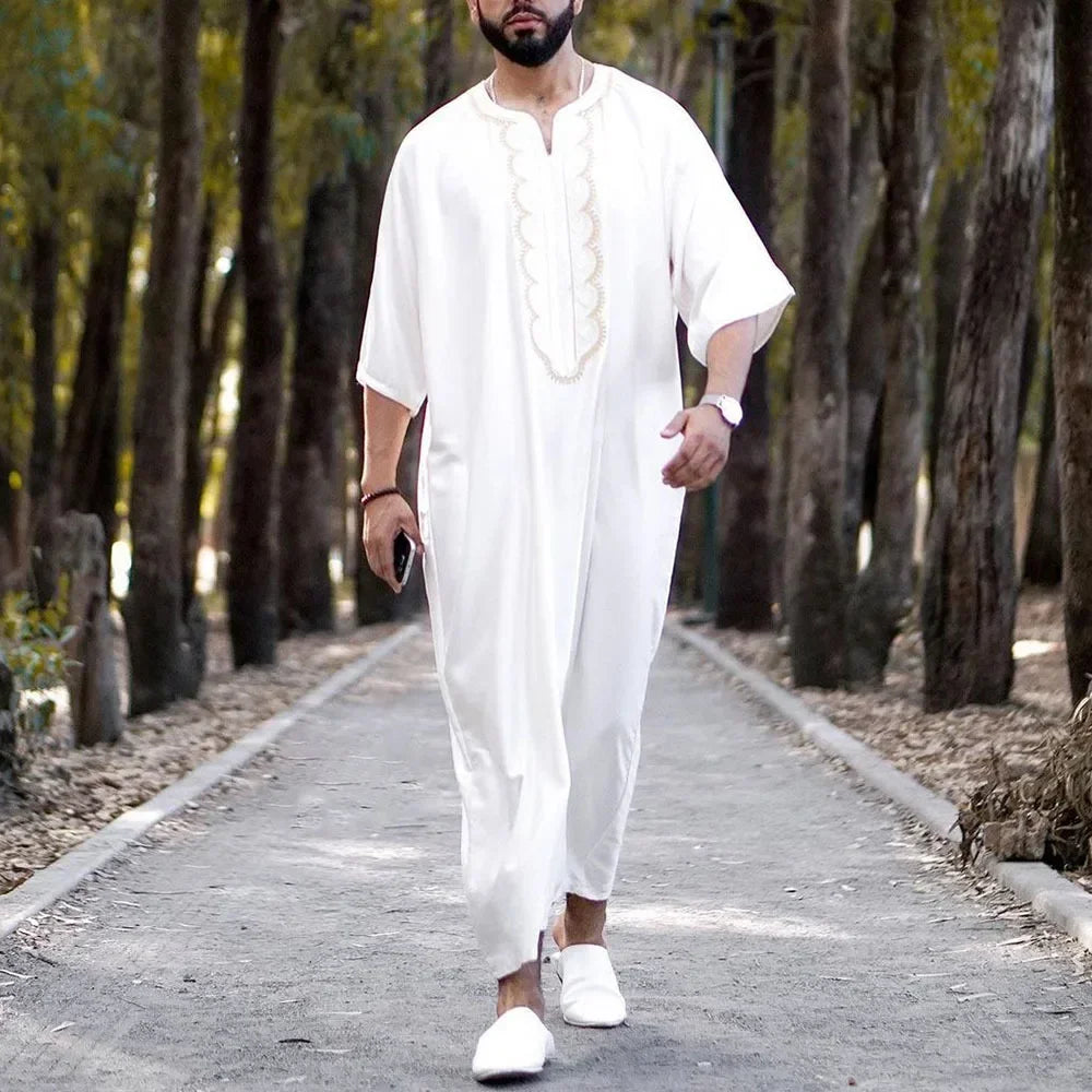 2024 Traditional Muslim Eid Thobe for Men Jubba