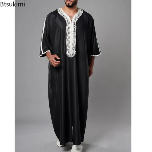 2025 New Men's Embroidered Jubba