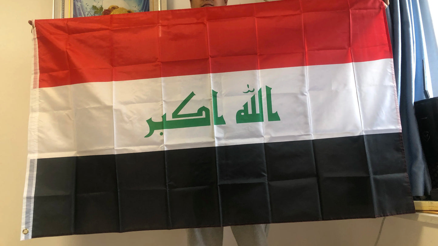 Iraq Flag Nation 90x150cm 3ft x 5ft Polyester Banner Custom flag All over the world Worldwide