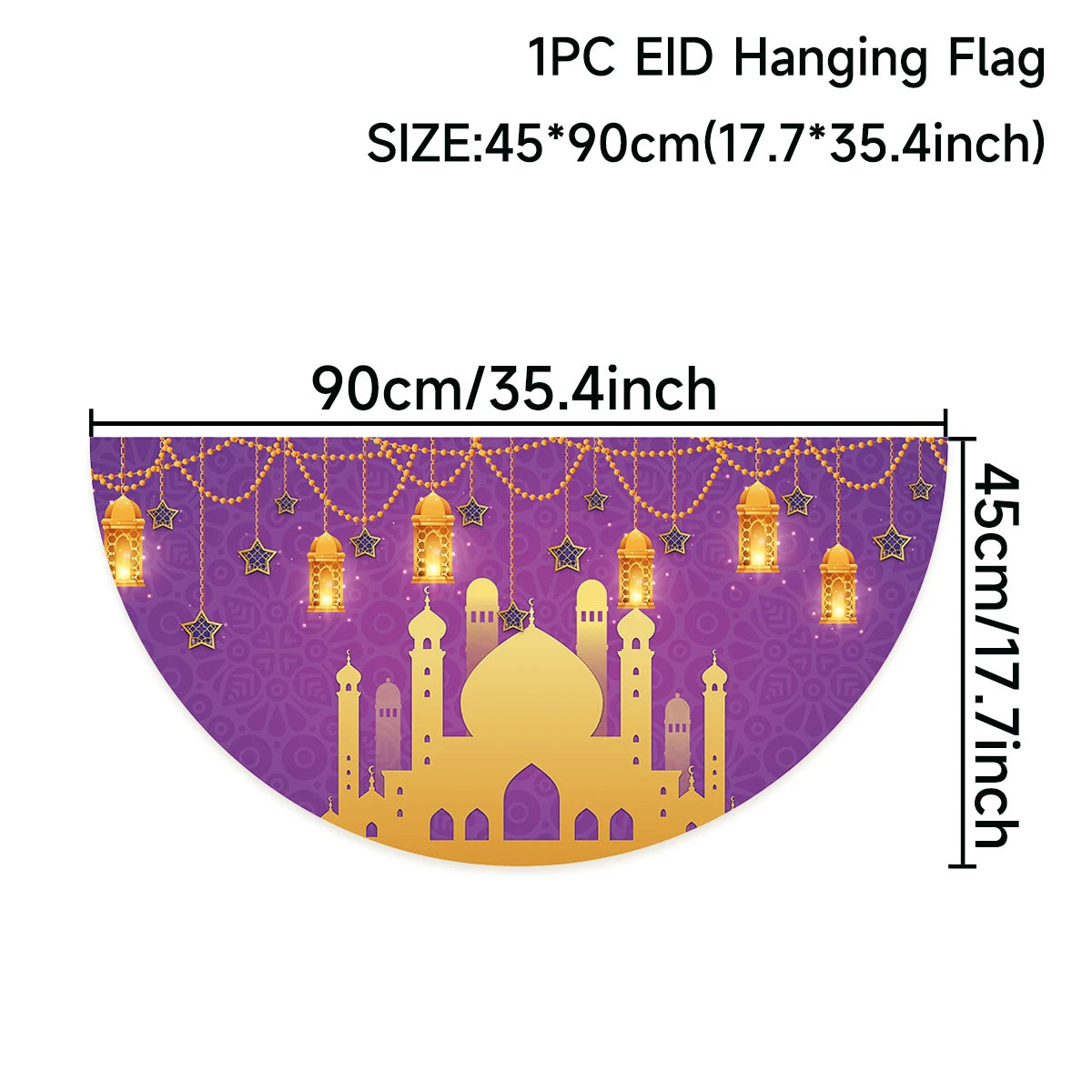 Eid Mubarak Decoration 2025 Hanging Flag Ramadan For Home Door Islamic Muslim Party Decor Ramadan Kareem Banner Eid Al Adha Gift