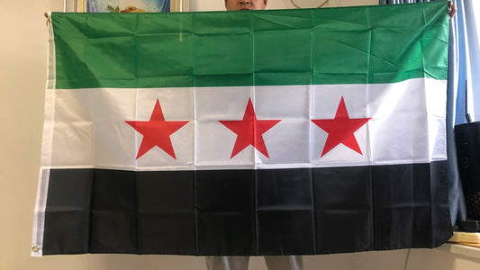 SKY FLAG Syria flag 90*150cm The Syrian Arab Republic Syrian three star flag Banner Hanging Home Decoration flags