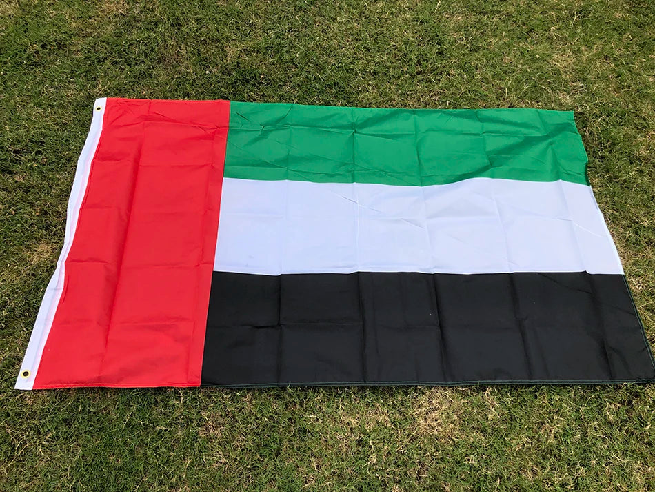 The United Arab Emirates Flag 90X150cm high quality Polyester hanging ARE AE UAE National Flags For Decoration