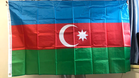 Azerbaijan Flag Banner 90X150cm AZ AZE Azerbaijan flag for meet Parade party Hanging National Flag Home Decoration Flag