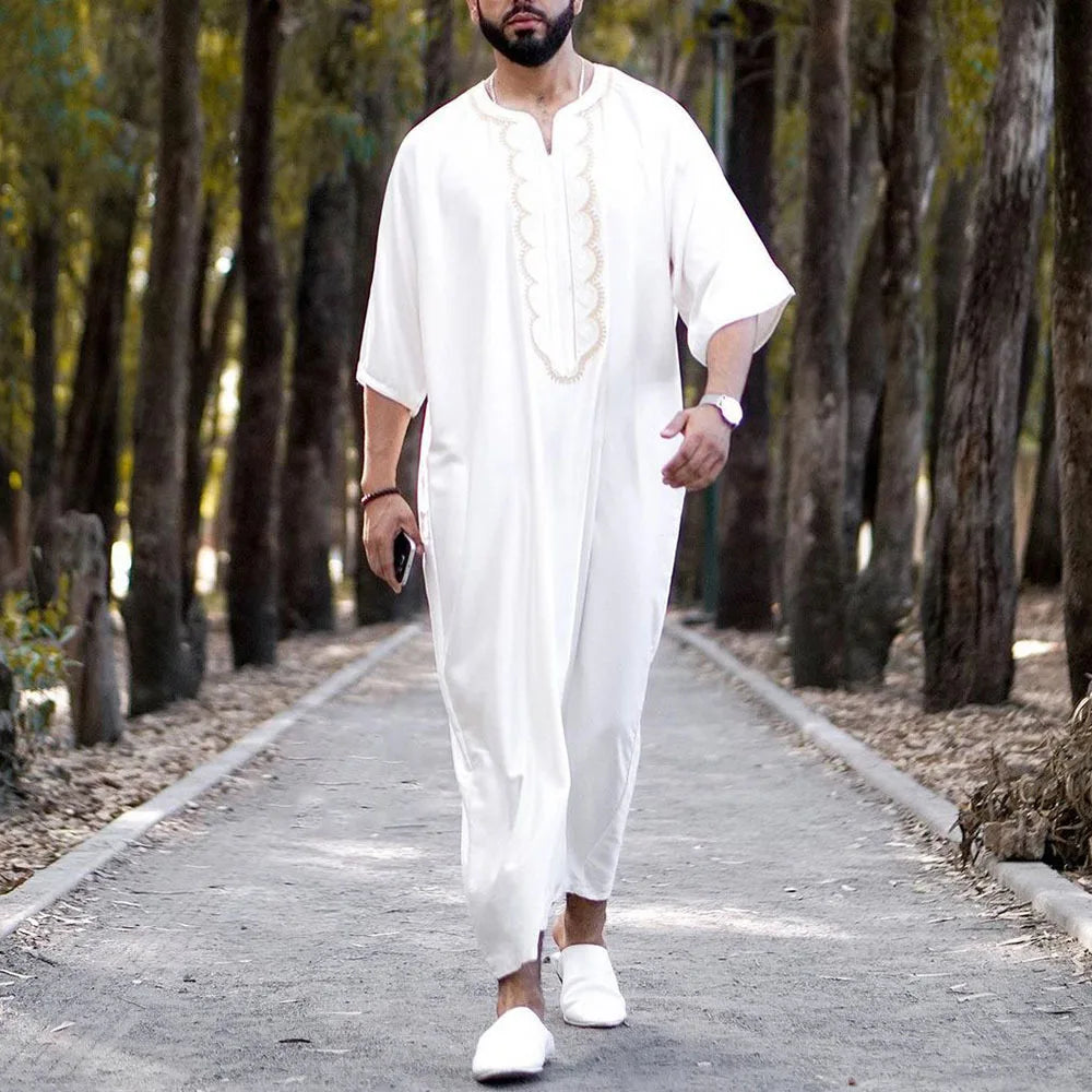 Men's Islamic Hoodie Thobe Jubba