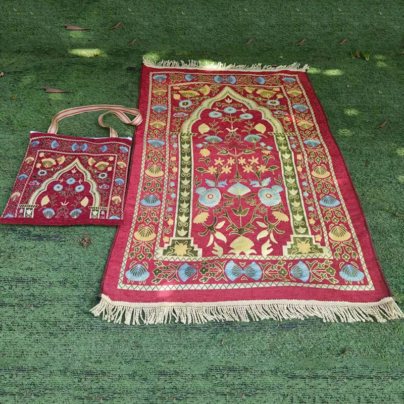 Muslim prayer Mat with bag