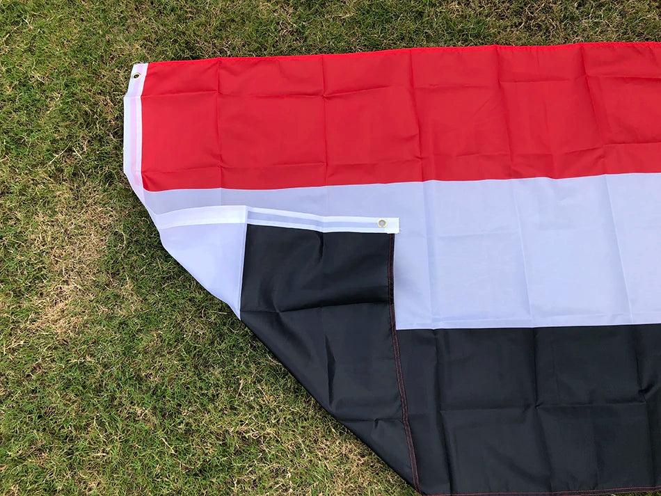 Yemen flag 90 x 150cm high quality polyester double side penetration Yemen flag Banner Hanging National flags