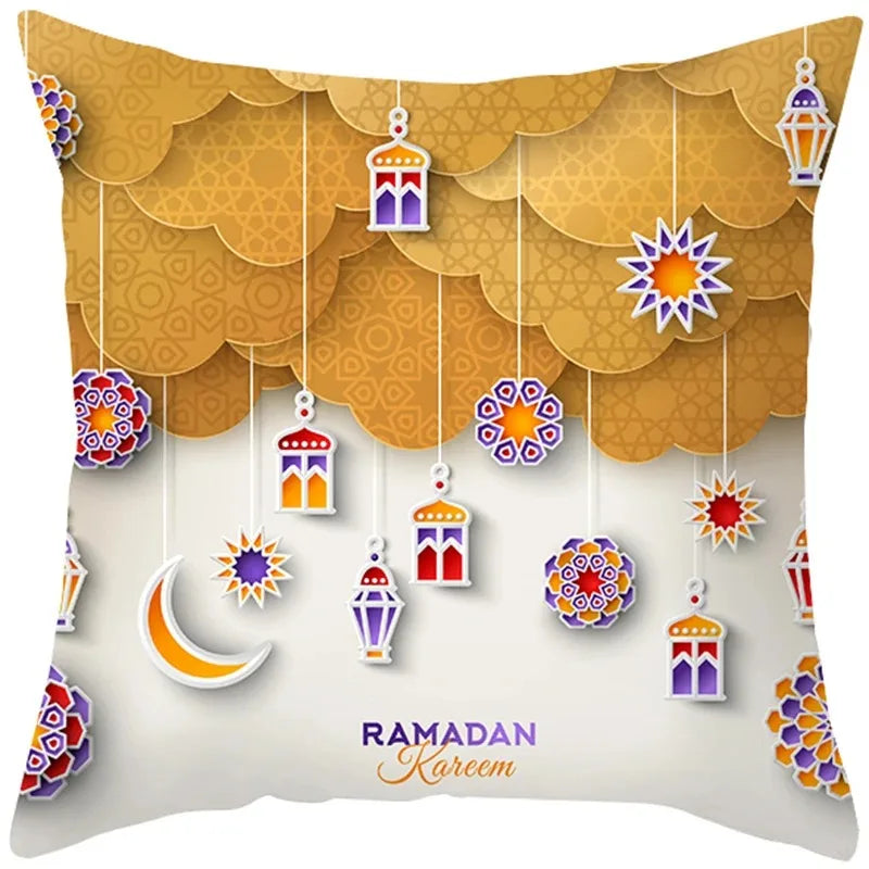 EID Mubarak Decor Cushion Cover Aid Ramadan Decorations 2024 Islamic Muslim Decor Ramadan Kareem EID Al Adha Ramada Pillowcase