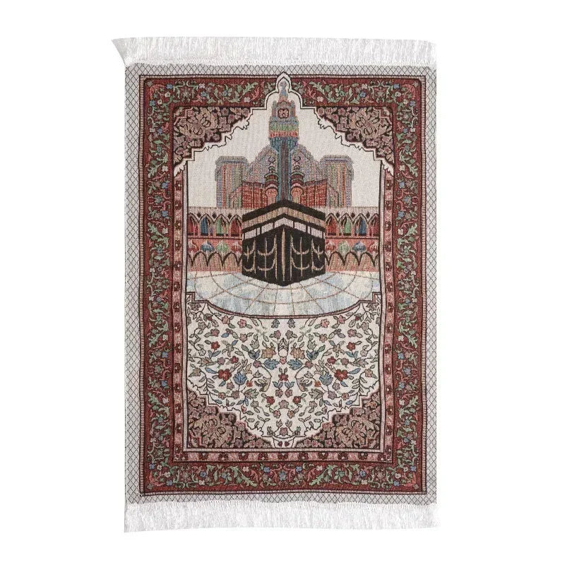 1PC Muslim Prayer Mat Non-slip Soft Floor Blanket Carpet Islamic Portable Travel Prayer Rug Ramadan Mats Tassel Tapestry