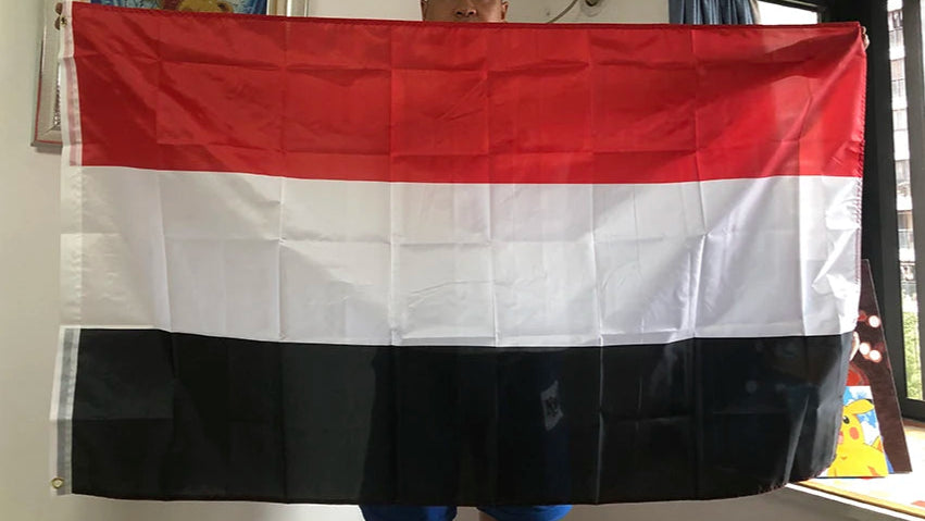 Yemen flag 90 x 150cm high quality polyester double side penetration Yemen flag Banner Hanging National flags