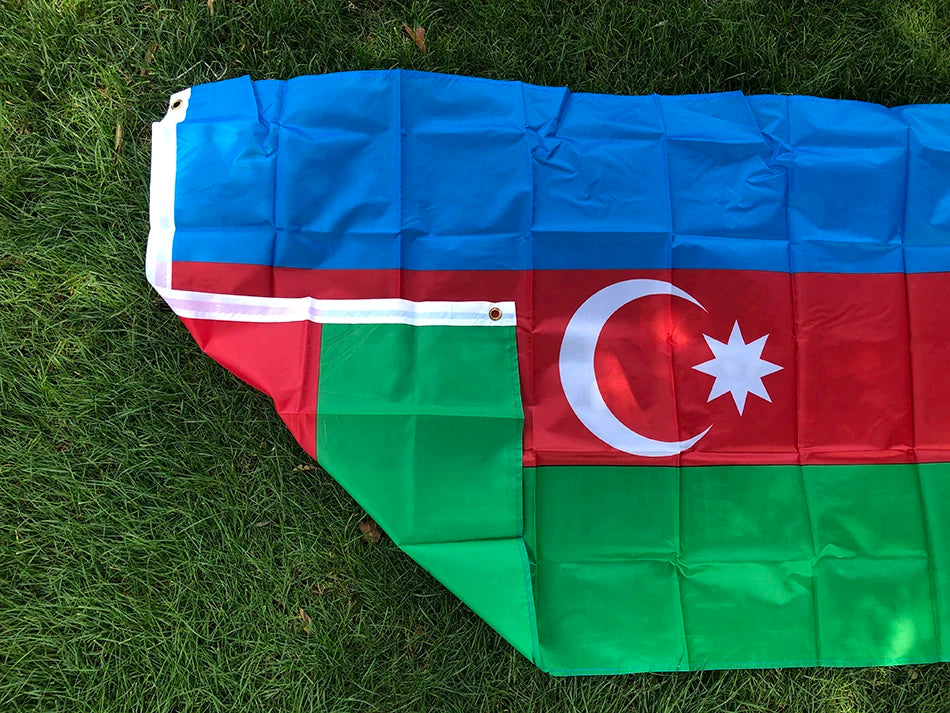 Azerbaijan Flag Banner 90X150cm AZ AZE Azerbaijan flag for meet Parade party Hanging National Flag Home Decoration Flag