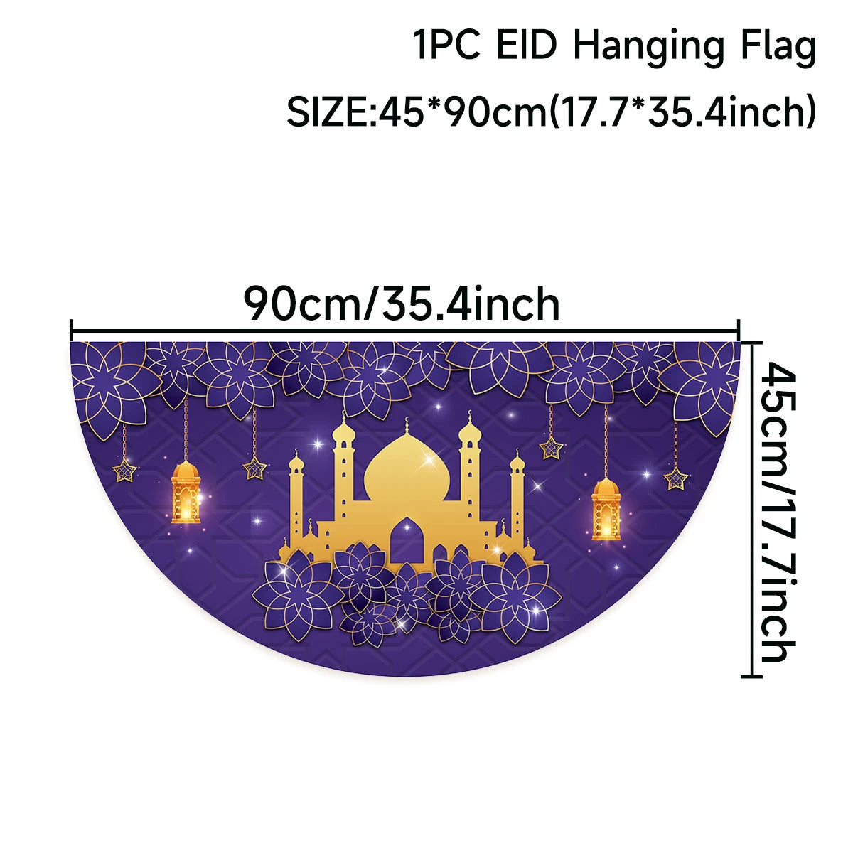 Eid Mubarak Decoration 2025 Hanging Flag Ramadan For Home Door Islamic Muslim Party Decor Ramadan Kareem Banner Eid Al Adha Gift